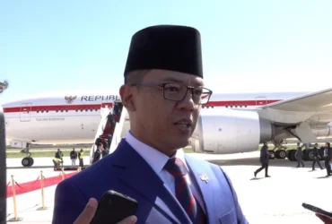 Menteri Luar Negeri Sugiono menyampaikan bahwa Yordania berkomitmen dan siap mendukung pengiriman pasukan Indonesia untuk menjaga perdamaian di Gaza, Palestina. Foto: Dok. Bakom RI.